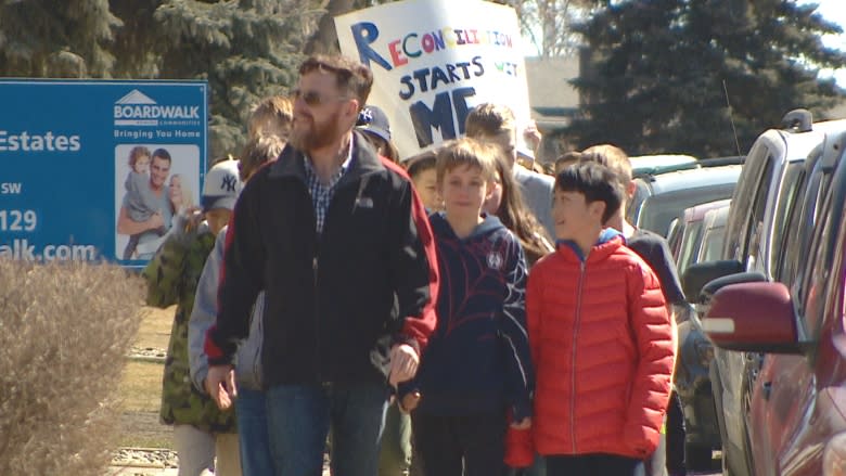 Calgary students step toward reconciliation with symbolic walk