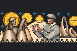 Google Doodle is celebrating the life and work of Chiricahua Apache sculptor, painter, book illustrator and teacher Allan Houser. Photo courtesy of Google