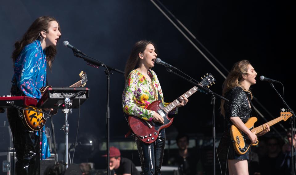 Sister rock trio Haim will play Milwaukee for the first time at the BMO Harris Pavilion May 31.