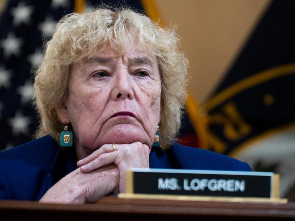 Democratic Rep. Zoe Lofgren, the chair of the Committee on House Administration, at a hearing on December 1, 2021.
