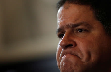 Luis Florido, lawmaker of the Venezuelan coalition of opposition parties (MUD) attends a news conference at the National Assembly building in Caracas, Venezuela, September 26, 2017. REUTERS/Ricardo Moraes