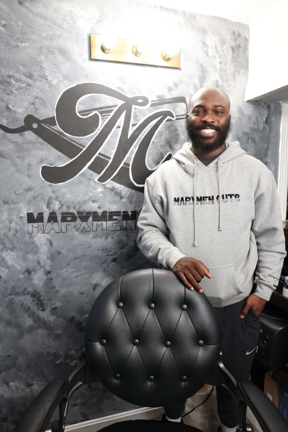 Celebrity barber and Brockton native Marc Amedee is shown at his styling salon in Halifax on Monday, May 16, 2022.