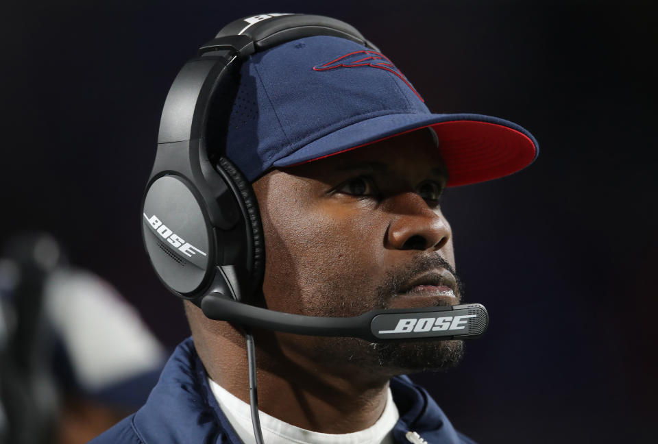 A watchdog group points to Patriots assistant Brian Flores as a candidate qualified to have taken the Jets job who could end up in Miami. (Getty)