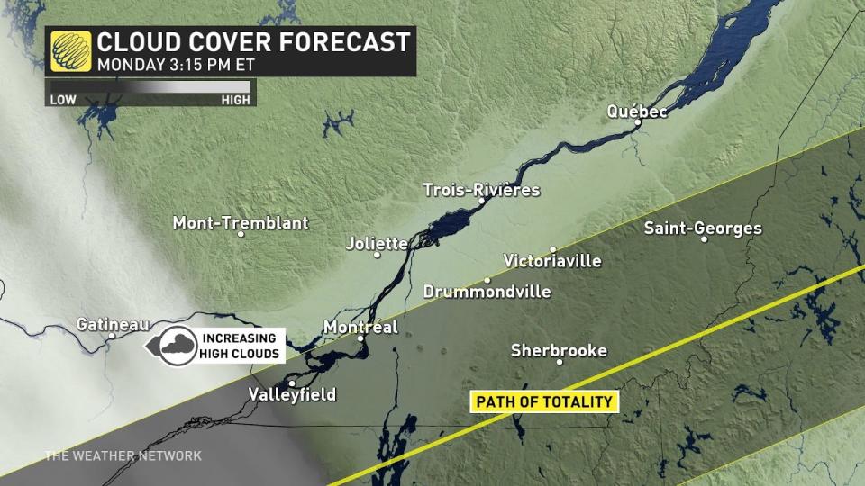 Quebec Eclipse Cloud Forecast April 7 2024