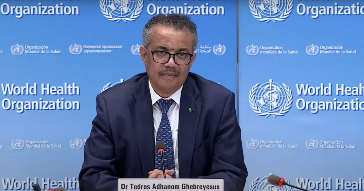Dr Tedros Adhanom Ghebreyesus said on Monday that the coronavirus pandemic 'is not even close to being over'. (WHO) 