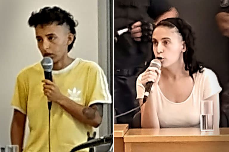 La madre del niño, Magdalena Espósito Valenti (de remera blanca), y su pareja, Abigail Páez (de amarillo), enfrentan el cargo de homicidio calificado y abuso sexual gravemente ultrajante