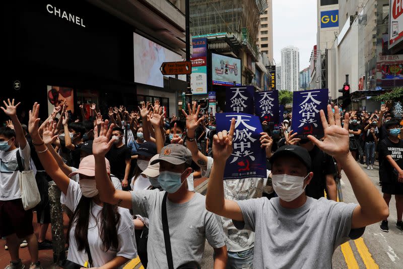 Manifestación antigubernamental en Hong Kong