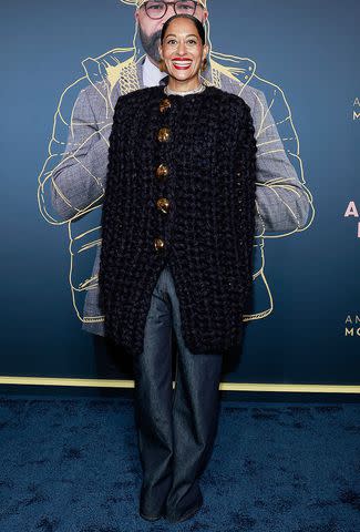 <p>Jason Mendez/Getty </p> Tracee Ellis Ross at the 'American Fiction' screening in New York City