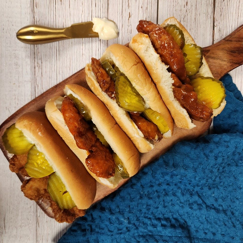 The cluck dog at Faneek’s Coney Island, 269 Rhode Island Ave., Fall River.