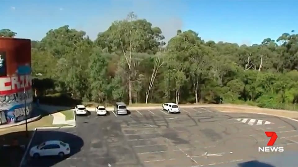 A woman called the police after she saw a fire break out near Casula train station. Source: 7 News