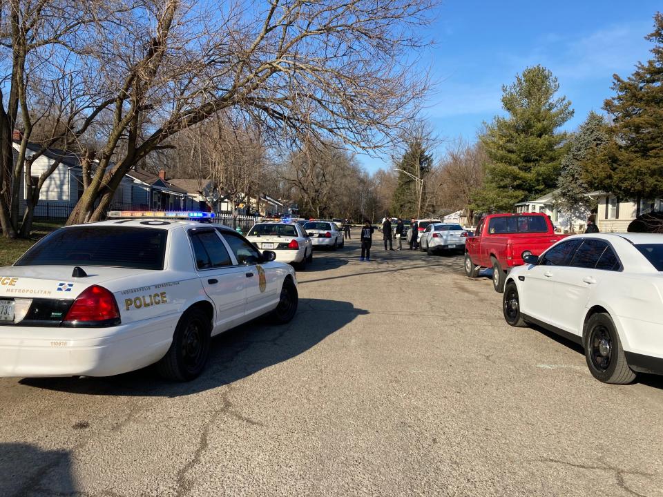 Indianapolis police are investigating a fatal shooting in the 3500 block of Kinnear Avenue on Saturday, Jan. 15, 2022.