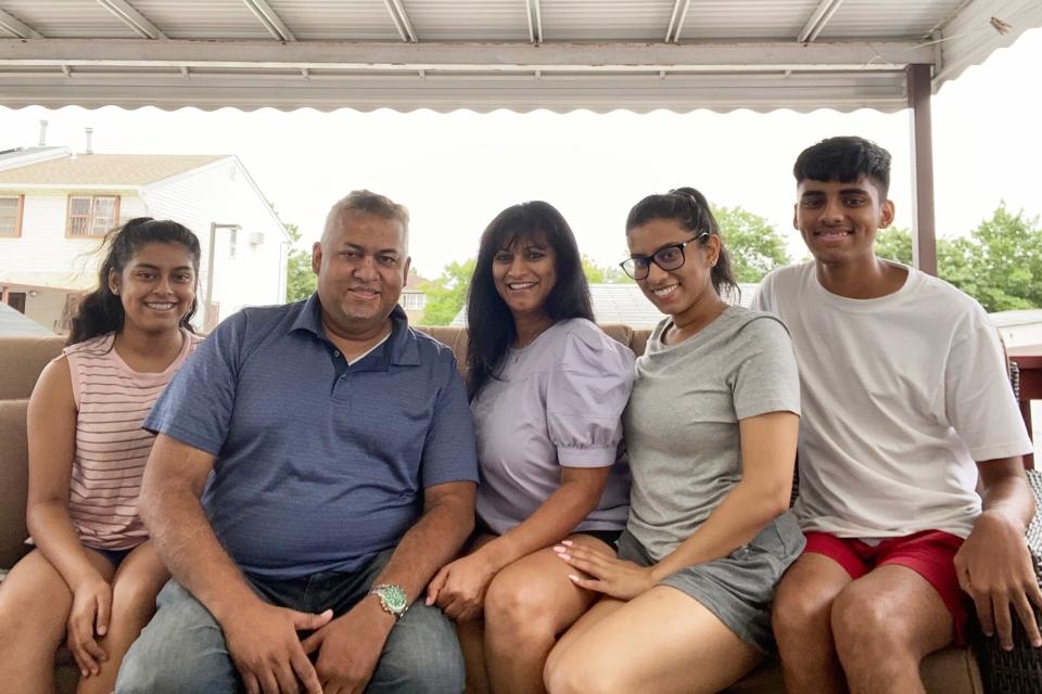 Silvion Ramsundar and his family today