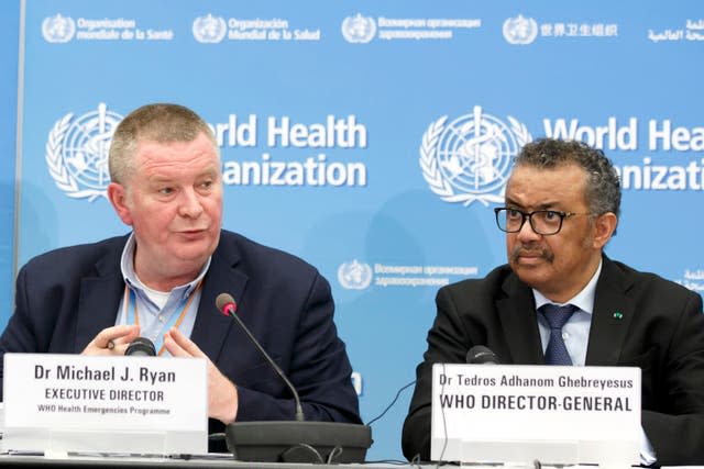 Michael Ryan and Tedros Adhanom Ghebreyesus