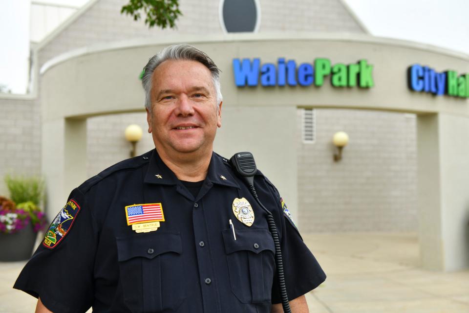 Waite Park Chief of Police Dave Bentrud is pictured outside city hall Thursday, Sept. 2, 2021, in Waite Park.