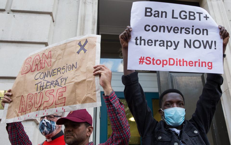 Campaigners against LGBT+ conversion therapy - Mark Kerrison/In Pictures via Getty Images