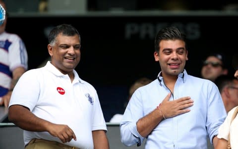 Fernandes (left) and vice chairman Amit Bhatia - Fernandes (left) is making way for vice chairman Amit Bhatia to take a more senior role - Credit: Reuters