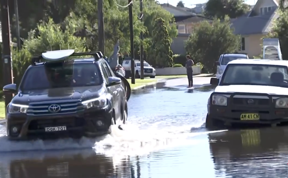 Residents in Sydney's Northern Beaches were clobbered by rain over the weekend. Source: 7News