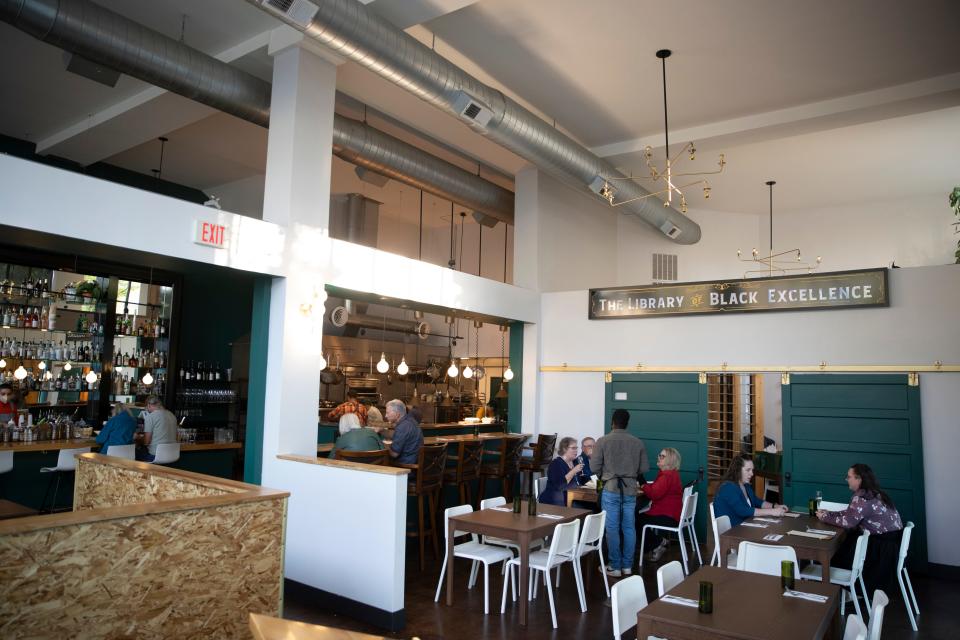 The dining room at the new Epilogue Kitchen space in Salem.