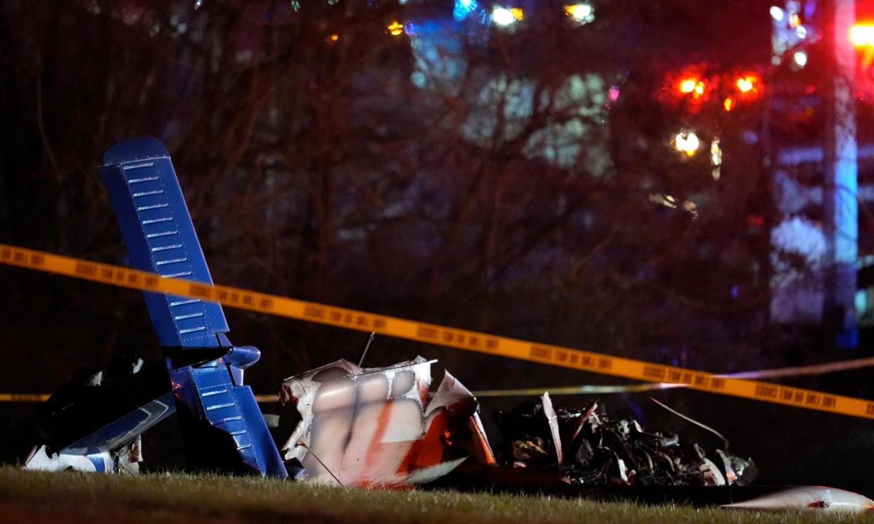 <span>Nashville police said the pilot requested an emergency landing due to engine problems but crashed three miles south of the airport.</span><span>Photograph: George Walker IV/AP</span>