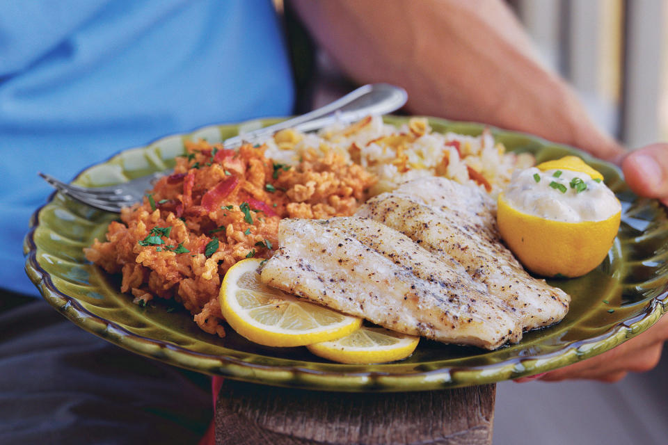 Greek Snapper on the Grill