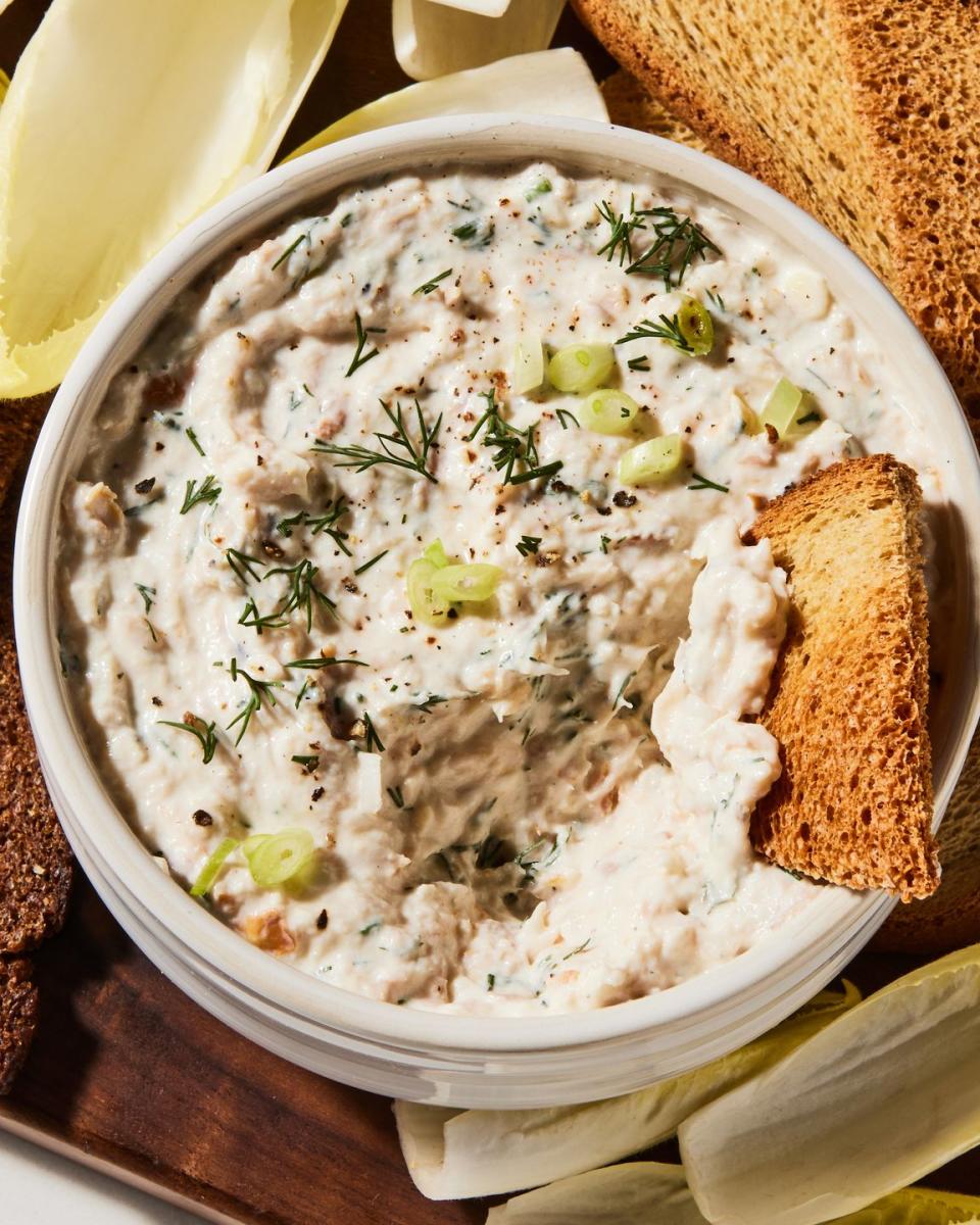 smoked trout spread with chives and dill