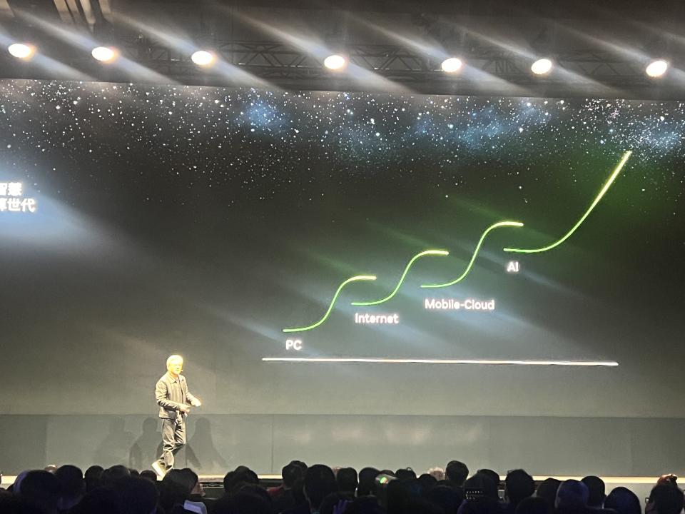 A chart showing the AI hockey stick development