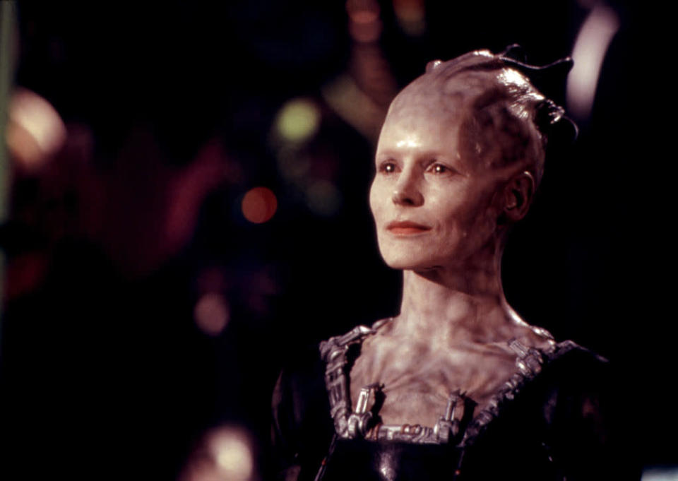 <b>The Borg Queen </b>(Alice Krige)<br>"<a href="http://movies.yahoo.com/movie/star-trek-first-contact/" data-ylk="slk:Star Trek: First Contact;elm:context_link;itc:0;sec:content-canvas" class="link ">Star Trek: First Contact</a>" (1996)