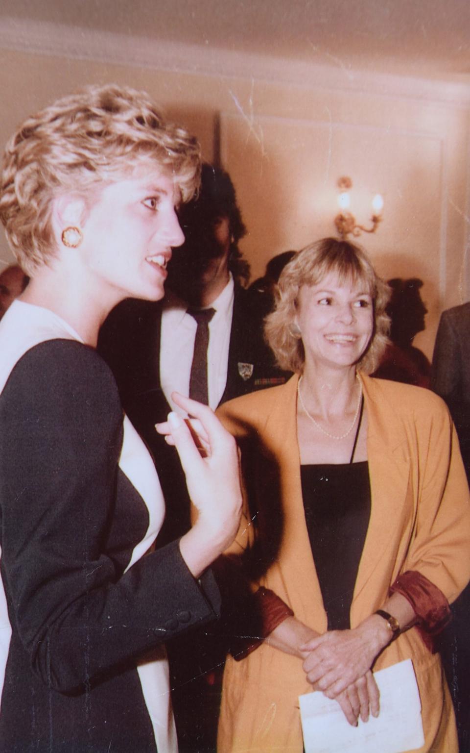 Sally with Diana Princess of Wales at a charity event in 1992 - JAY WILLIAMS