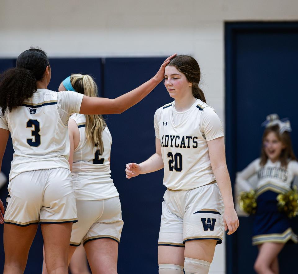 Whitefield Academy senior Allison Spieker (20) poured in 32 points in a 63-33 victory against South Central of Elizabeth, Indiana, last week.