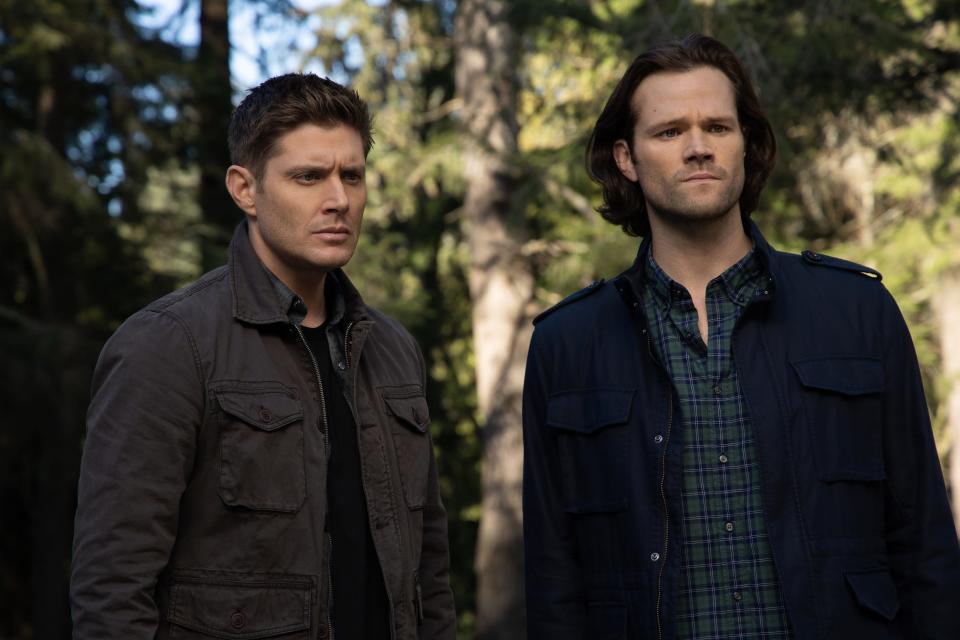 "Supernatural" stars Jensen Ackles and Jared Padalecki have been unable to film the series finale, planned for May but now delayed until later this year.