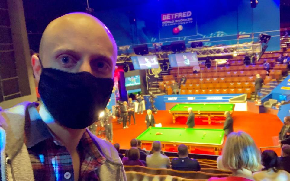 Ben Bloom inside the snooker - Ben Bloom