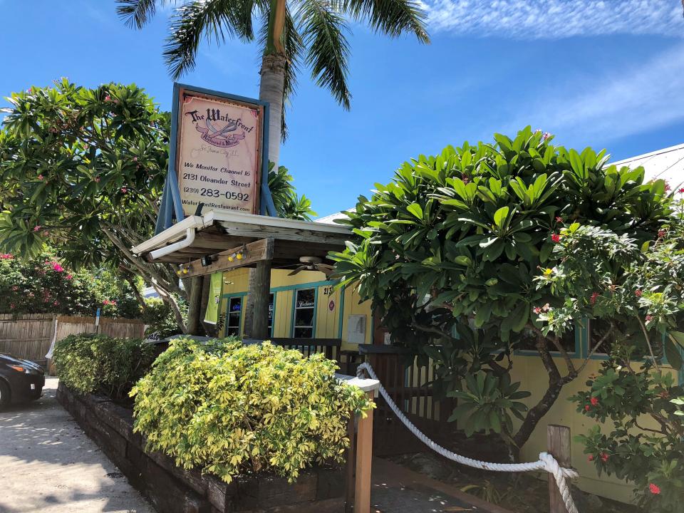 The Waterfront Restaurant is located on the southernmost tip of Pine Island.