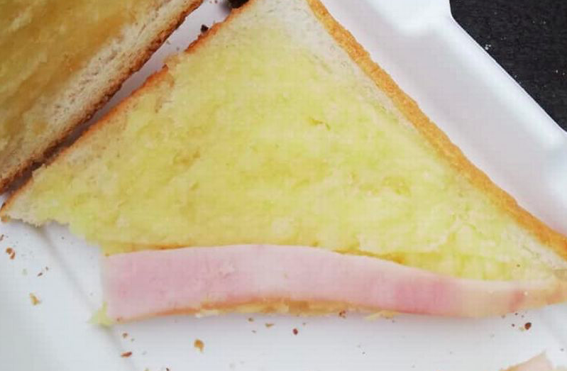 The toastie contained a tiny sliver of ham. (Reach)