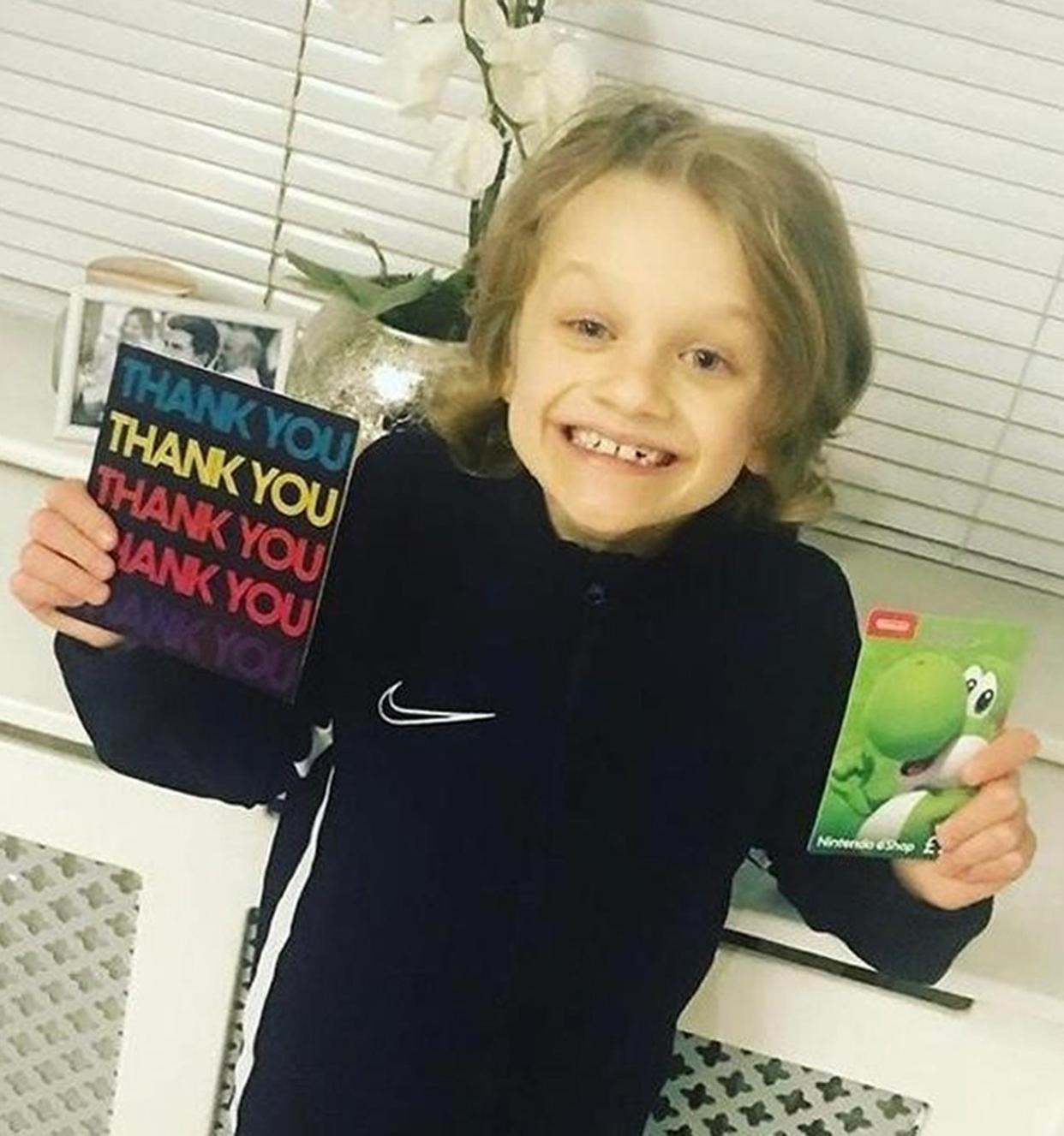 Jordan Banks, who died after being struck by lightning on Tuesday, left sweets on police cars to cheer up officers during lockdown (PA)