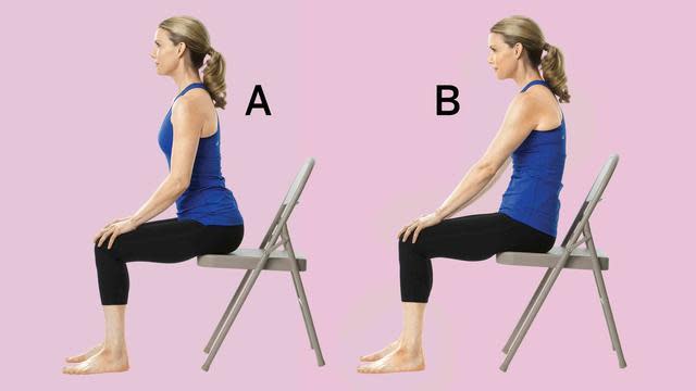 4 Chair Based Seated Back Pain Exercise