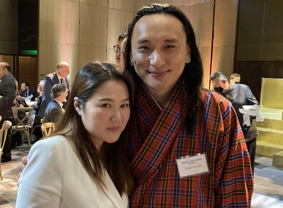 Bhutan director Pawo Choyning Dorji (“Lunana: A Yak in the Classroom”) visits Los Angeles for the first time, with his wife, Taiwanese actress Fanyun Lai - Credit: Anne Thompson