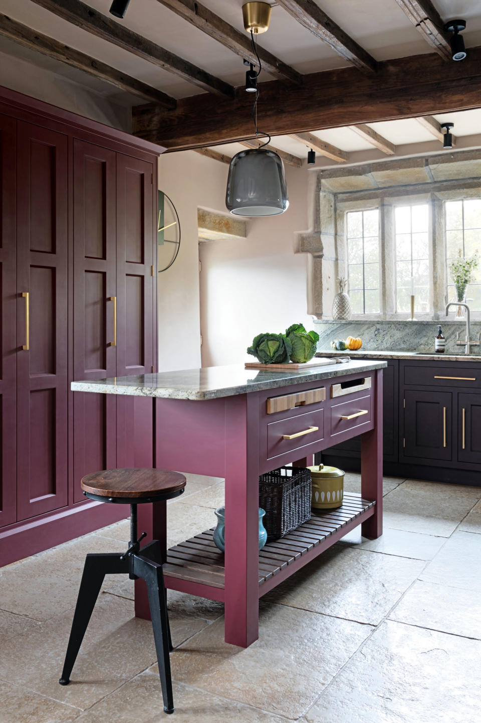 Opt for berry shades in traditional spaces