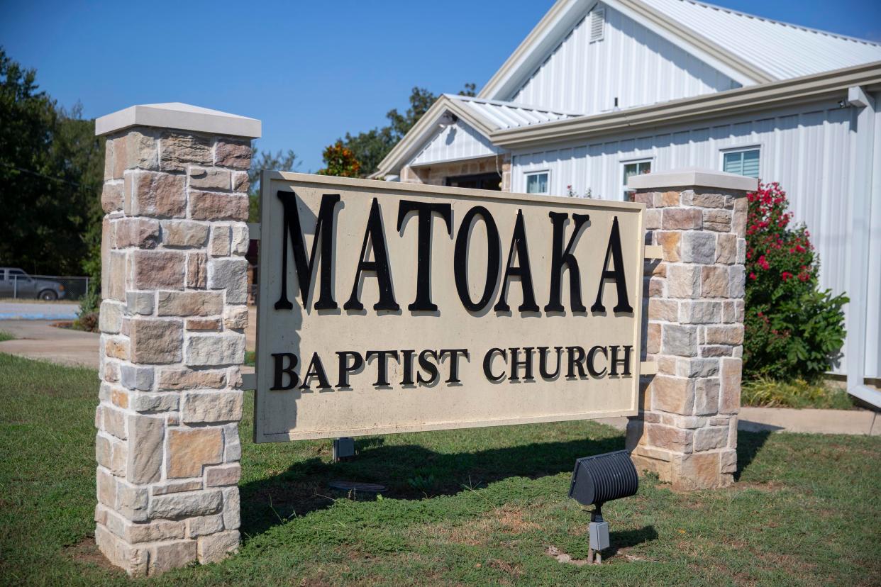 The Matoaka Baptist Church in Ochelata, Oklahoma.