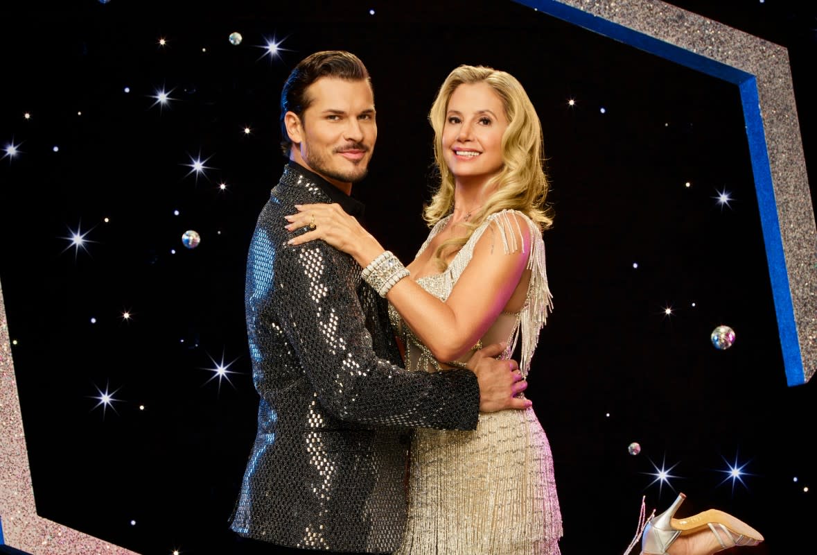 Gleb Savchenko (L) and Mira Sorvino (R)<p>ABC/Andrew Eccles</p>