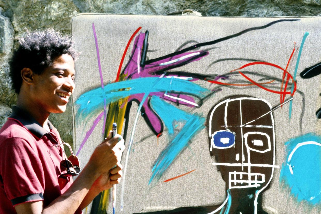 Artist Jean-Michel Basquiat in 1983. (Photo: Lee Jaffe via Getty Images)