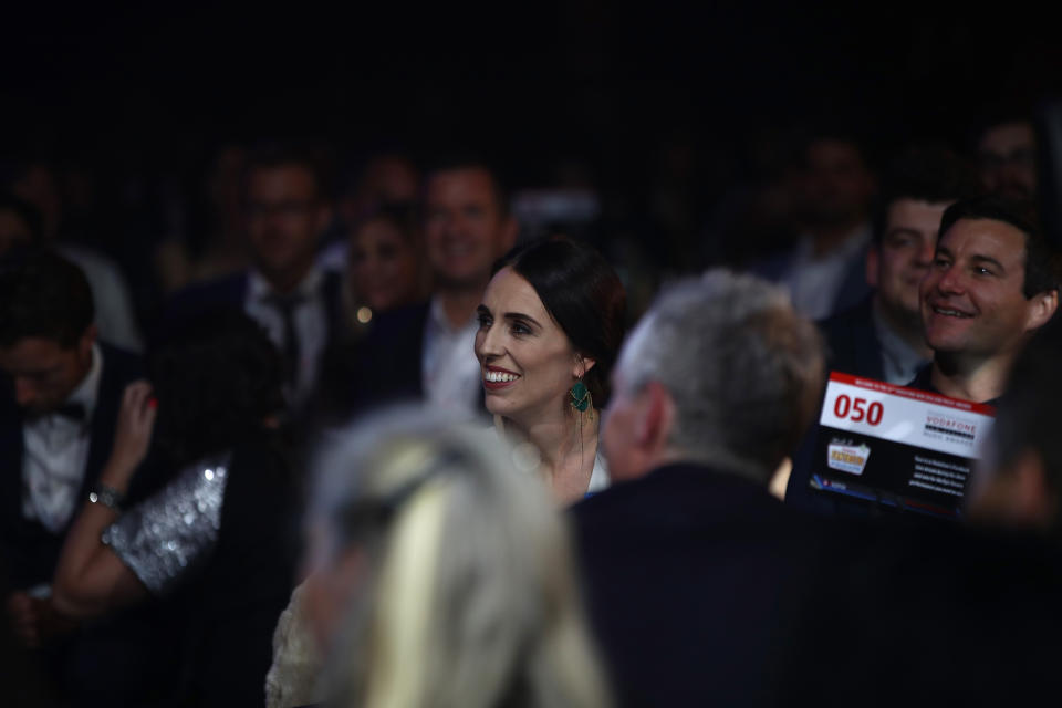 Prime Minister Jacinda Ardern attends an awards show in Auckland, New Zealand, on Nov. 16, 2017.