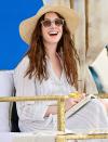 <p>Anne Hathaway is seen on the set of <em>WeCrashed</em> on Aug. 16 at The Shores at Atlantic Beach in Atlantic Beach, New York. </p>