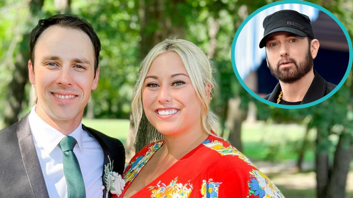 Eminems Daughter Alaina Scott Marries Matt Moeller With Sister Hailie Jade As A Bridesmaid