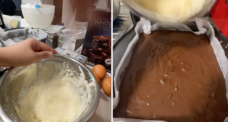 Shoppers shared creative twists on how to elevate Aldi's mix into gourmet brownie creations. Photo: TikTok/@carmelaacostaestr
