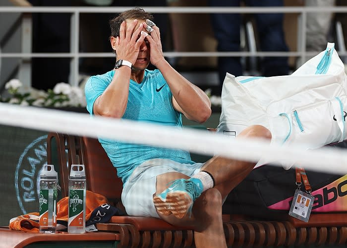 Rafa Nadal llorando