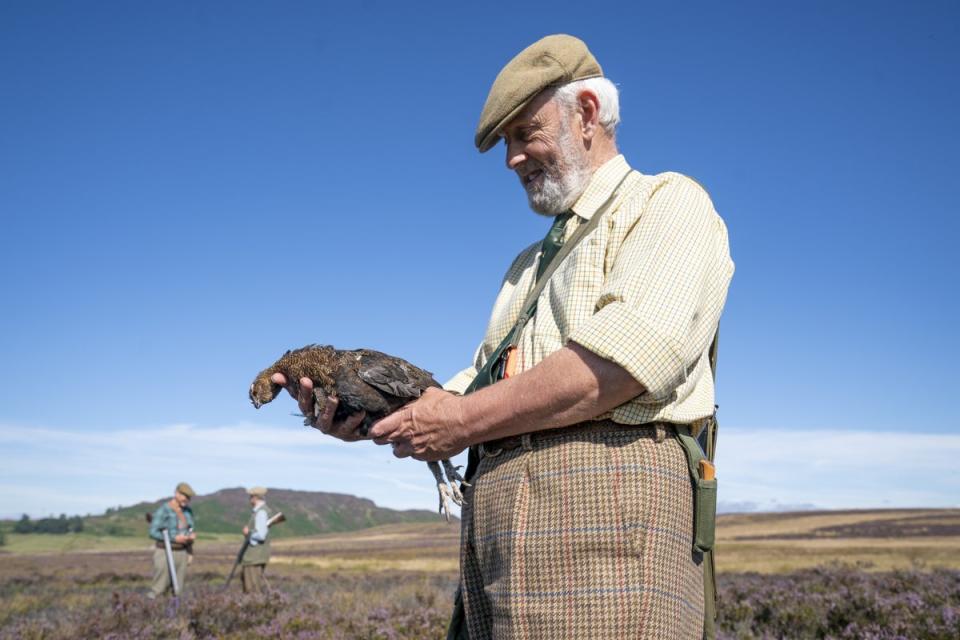 Mike Wimberley on a shoot on the moors in Dunkeld, Perthshire (Jane Barlow/PA) (PA Wire)