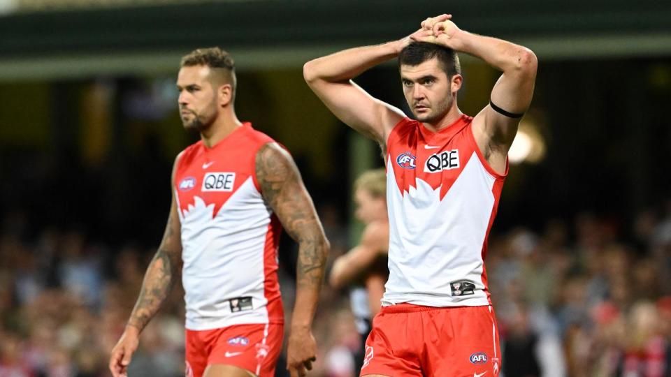 Lance Franklin (left) has been working closely with Logan McDonald