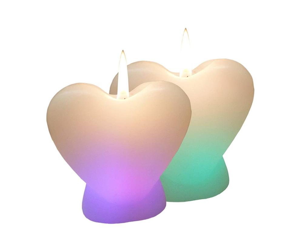 11) Heart-Shaped Candles