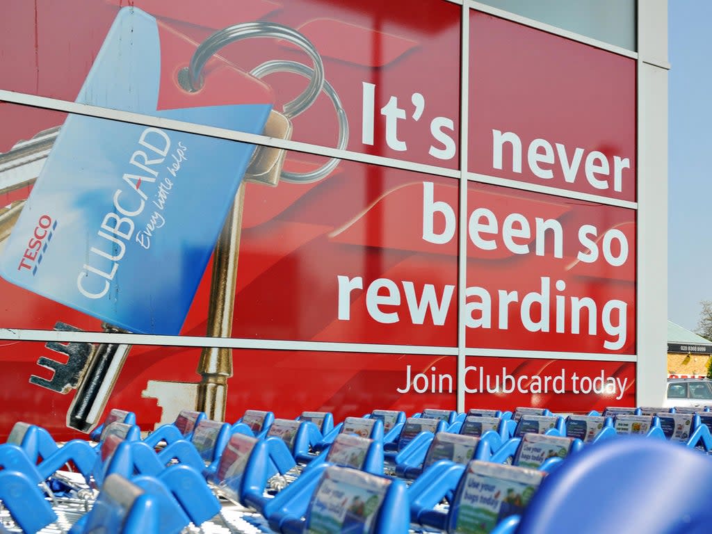 Tesco Clubcard offers savings on branded products and Tesco own brand products (AFP via Getty Images)