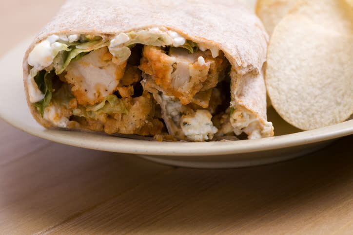 Buffalo chicken wraps